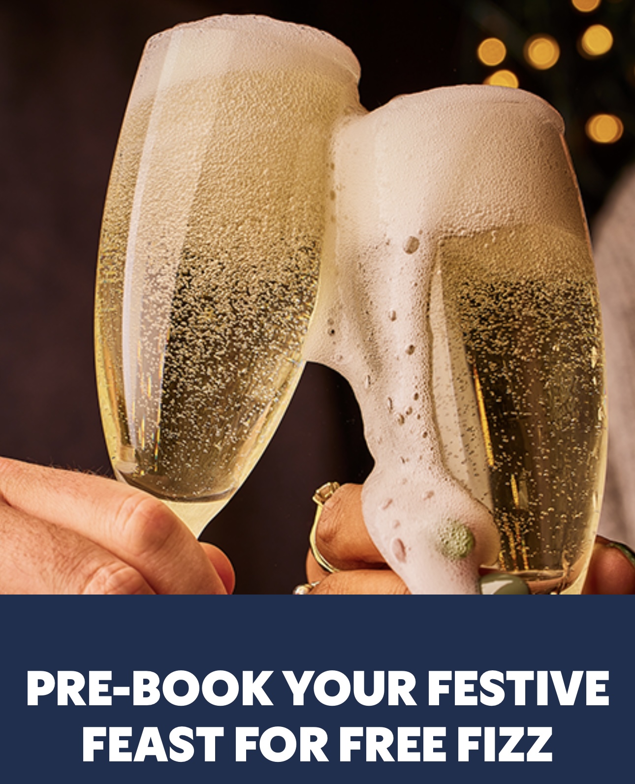 Free Glass of Fizz with Xmas Pre-Booking