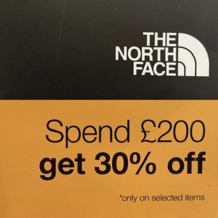 Spend £200 get 30% off