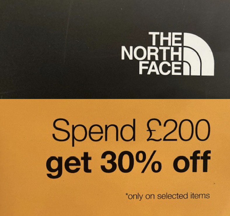 Spend £200 get 30% off