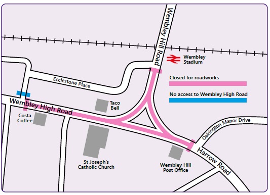 Major Roadworks on Wembley High Road